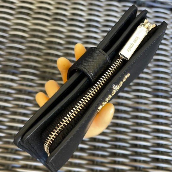 Kate Spade Staci Medium Compact Bifold Wallet Black - Picture 14 of 16